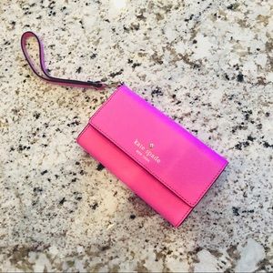 Hot pink Kate Spade wristlet